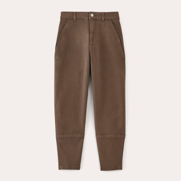 Everlane Utility Barrel Pants 0 XS Chinos Cocoa Brown High Rise - Picture 2 of 6